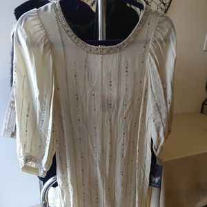 Sequin embroidered dress